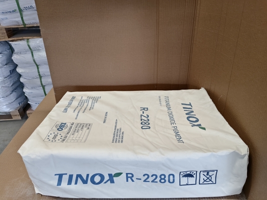 Un buon prezzo. TINOX R-2280 Titanium Dioxide Rutile with Superior Coverage Exceptional Dispersibility and Strong Blue Undertone for Plastic Applications in linea
