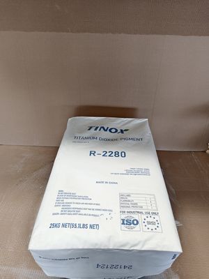 Un buon prezzo. TINOX R-2280 Titanium Dioxide Rutile with Superior Coverage Exceptional Dispersibility and Strong Blue Undertone for Plastic Applications in linea